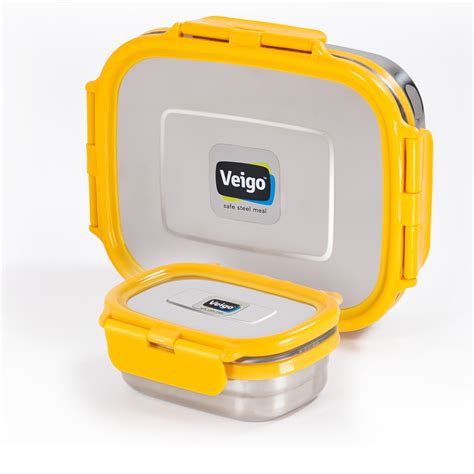 Veigo Large Steel lunchbox w/ Small Veg Box – Veigo Global